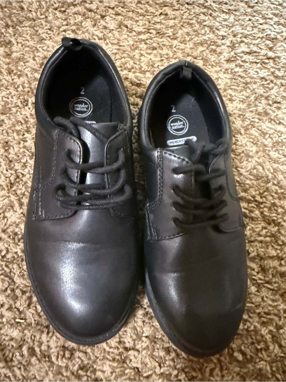 wonder nation Black kids Lace-Up Oxford Dress Shoes